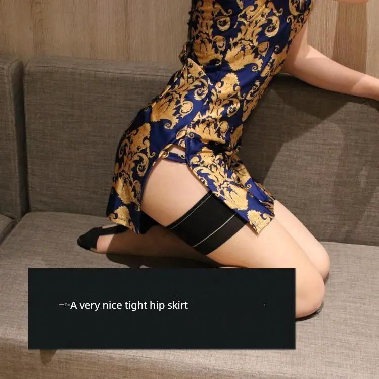 Elegant High Slit Cross Dresser Gown for Evening Event