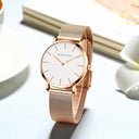 Elegant Japan Quartz Rose Gold Ladies Watch Luxury Timepiece