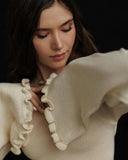 Elegant Knitted Sweater Maxi Dress with Flare Sleeves