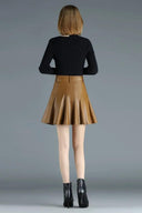 Elegant Korean Style Leather Mini Skirt for Women