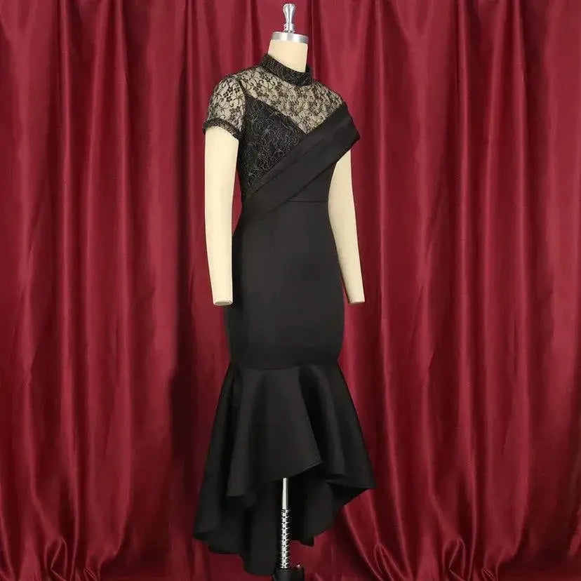 Elegant Lace Evening Gown Seductive See Through Dress Online