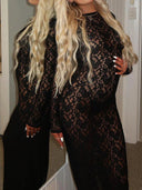 Elegant Lace Maxi Dress for Sophisticated Women Gown