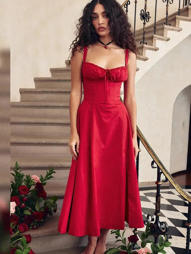Elegant Midi Dress For Summer Style And Effortless Shine