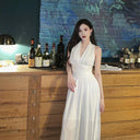 Elegant Nicky V Neck Dress Timeless Autumn Style Dress