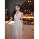 Elegant Nicky V Neck Dress Timeless Autumn Style Dress