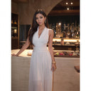 Elegant Nicky V Neck Dress Timeless Autumn Style Dress