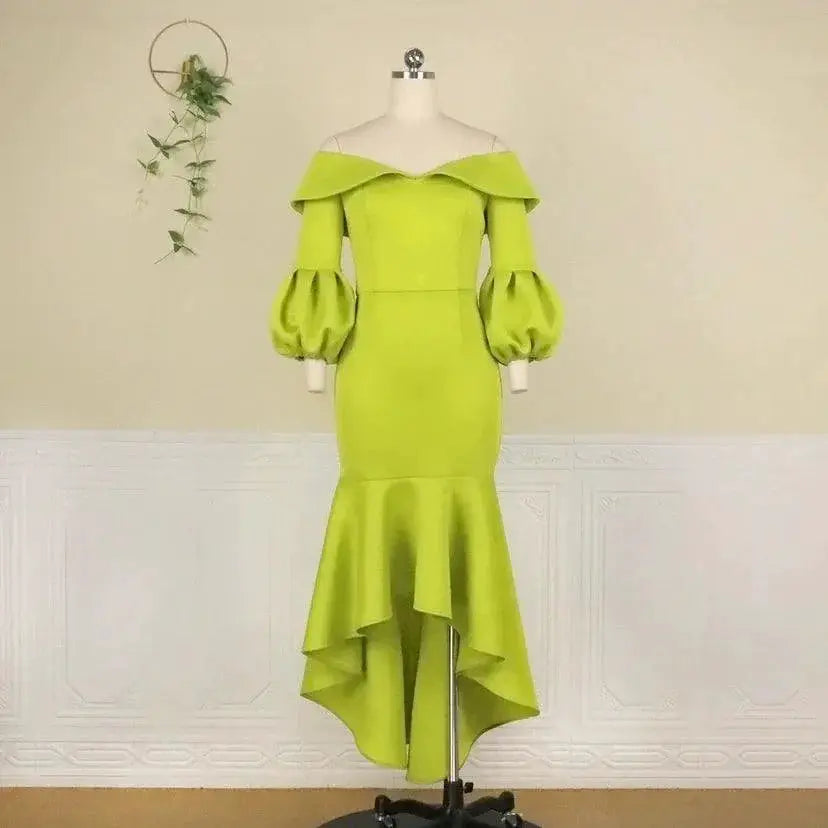 Elegant Off Shoulder Plus Size Party Dress Chic Glam Spring