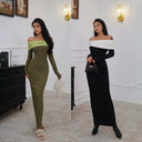 Elegant Off Shoulder Sexy Dress European Fusion Glam