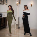 Elegant Off Shoulder Sexy Dress European Fusion Glam