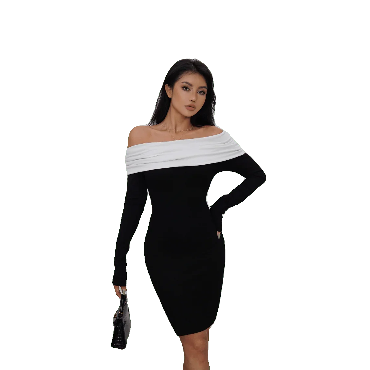 Elegant Off Shoulder Sexy Dress European Fusion Glam