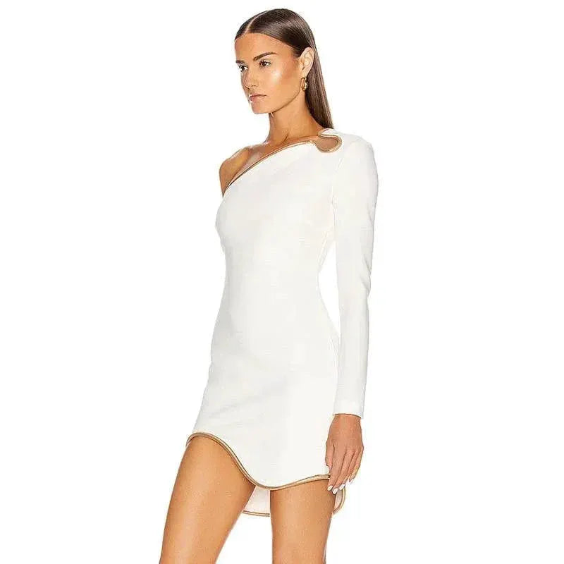 Elegant One Shoulder Bandage Dress For Party Evening Gown