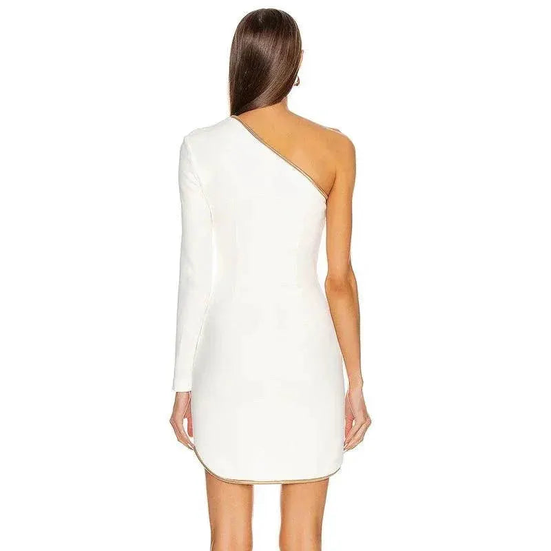 Elegant One Shoulder Bandage Dress For Party Evening Gown