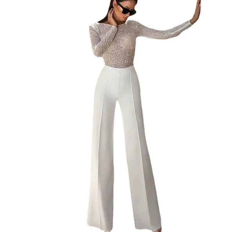 Elegant Open Back Jumpsuit Chic Sophisticated Style