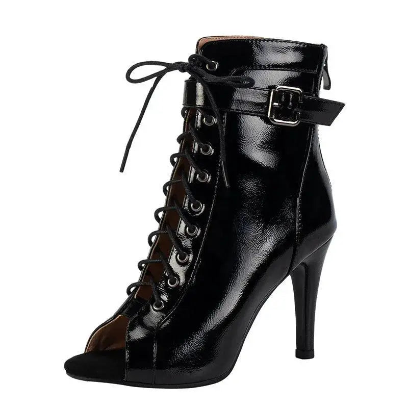 Elegant Pointed Toe Hollow Dance Heels For Summer Party