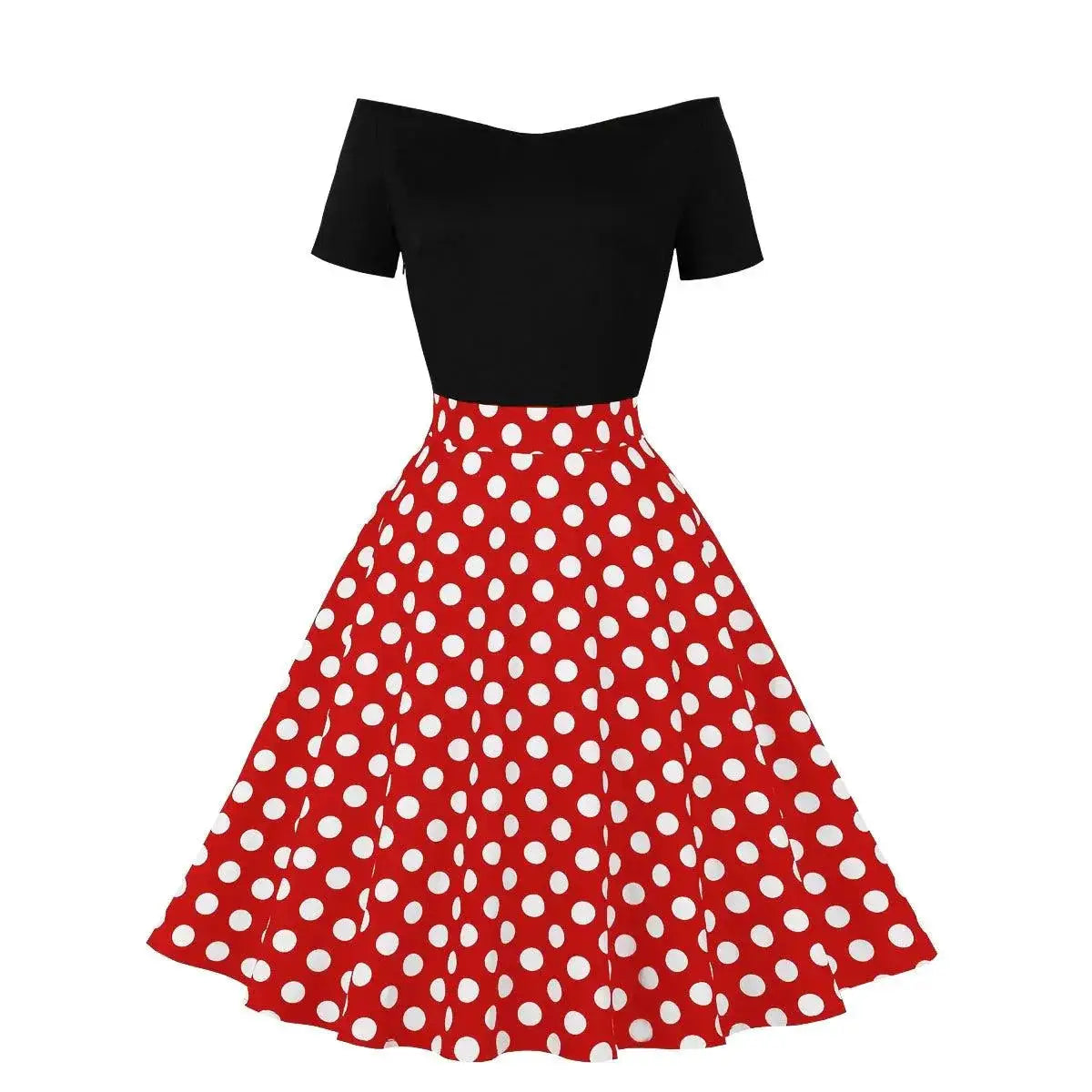 Elegant Polka Dot Dress Graceful Stylish Performance Choice