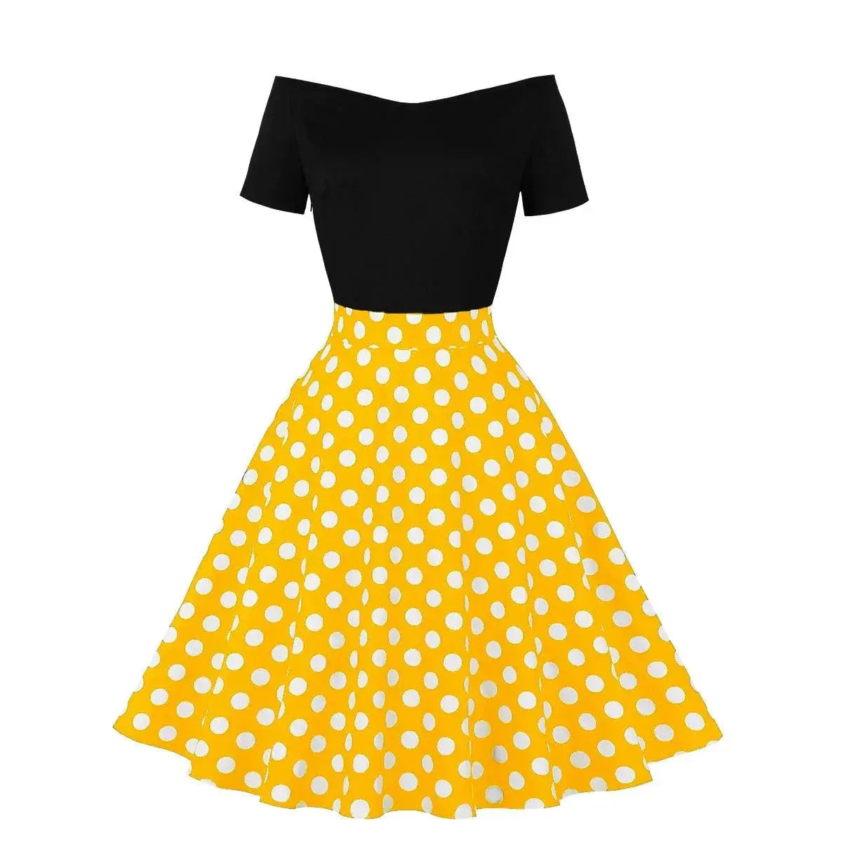Elegant Polka Dot Dress Graceful Stylish Performance Choice