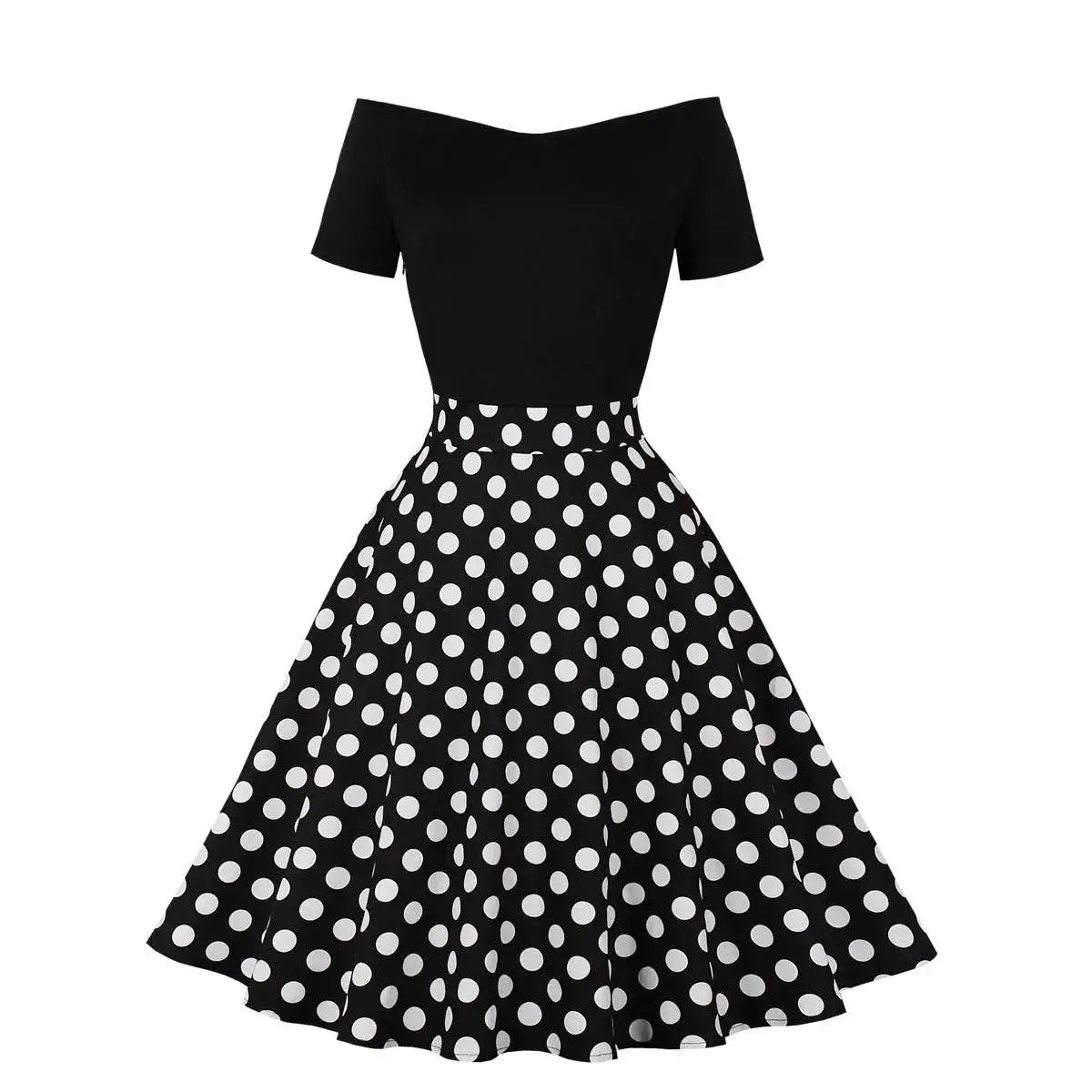 Elegant Polka Dot Dress Graceful Stylish Performance Choice