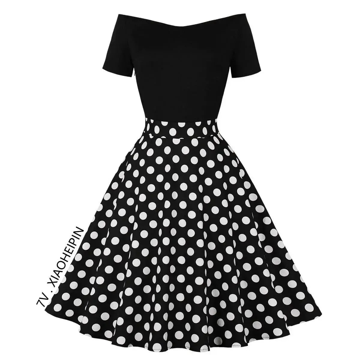 Elegant Polka Dot Dress Graceful Stylish Performance Choice