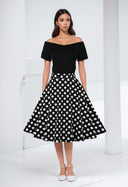 Elegant Polka Dot Dress Graceful Stylish Performance Choice