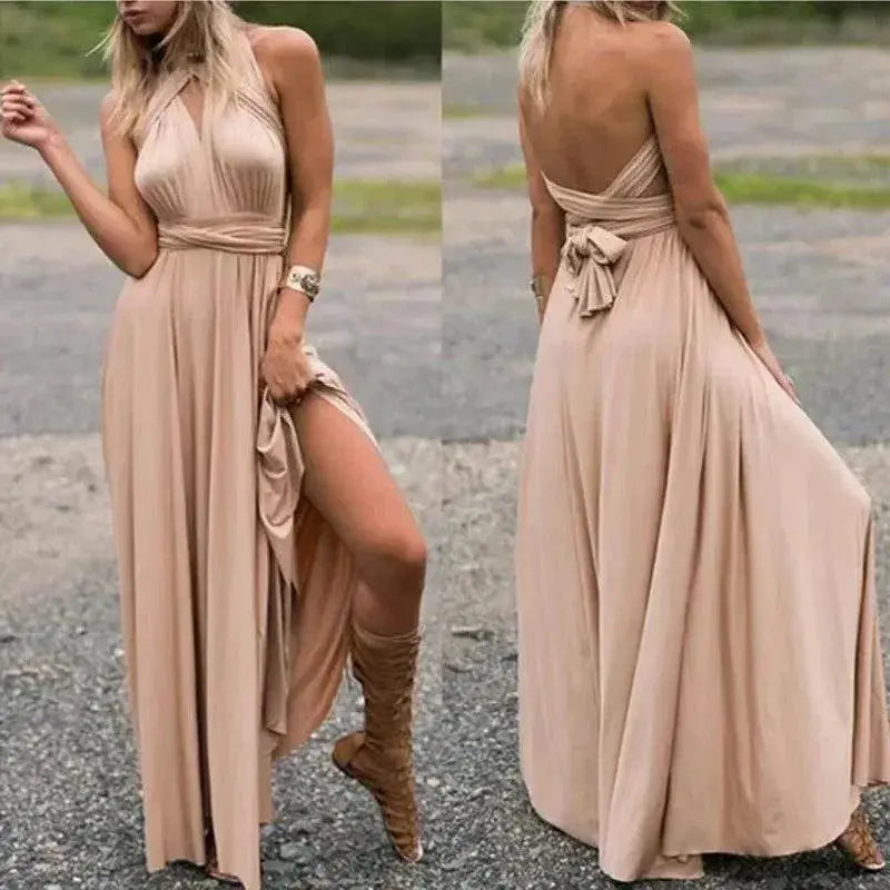 Elegant Red Gown Versatile Bridesmaid Dress for Glamour