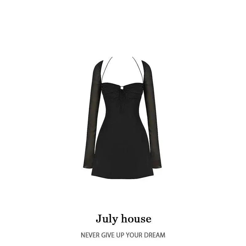 Elegant Retro Bell Sleeve Dress Vintage Chic Modern Style