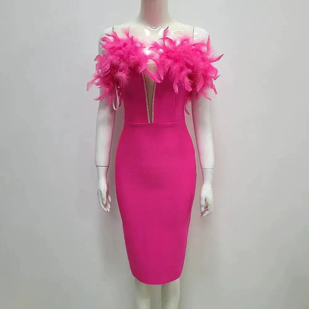 Elegant Rhinestone Bandage Gown for Sparkling Luxury