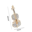 Elegant Rhinestone Musical Instrument Brooches Violin Cello