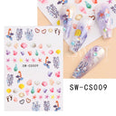 Elegant Rose Gold Winter Nail Stickers for Holiday Art