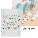 Elegant Rose Gold Winter Nail Stickers for Holiday Art