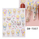 Elegant Rose Gold Winter Nail Stickers for Holiday Art