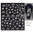 Elegant Rose Gold Winter Nail Stickers for Holiday Art