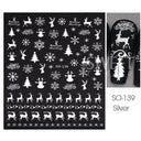 Elegant Rose Gold Winter Nail Stickers for Holiday Art