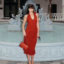 Elegant Roses Dress: Chic Winter Fashion Statement Dress