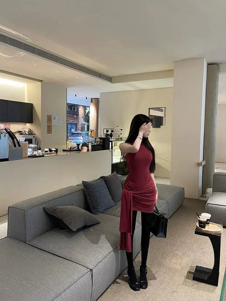 Elegant Sleeveless Slim Fit Knitwear For Womens Meetings