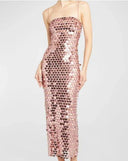 Elegant Sequin Backless Evening Gown Glamorous Dress