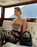 Elegant Sequin Backless Evening Gown Glamorous Dress
