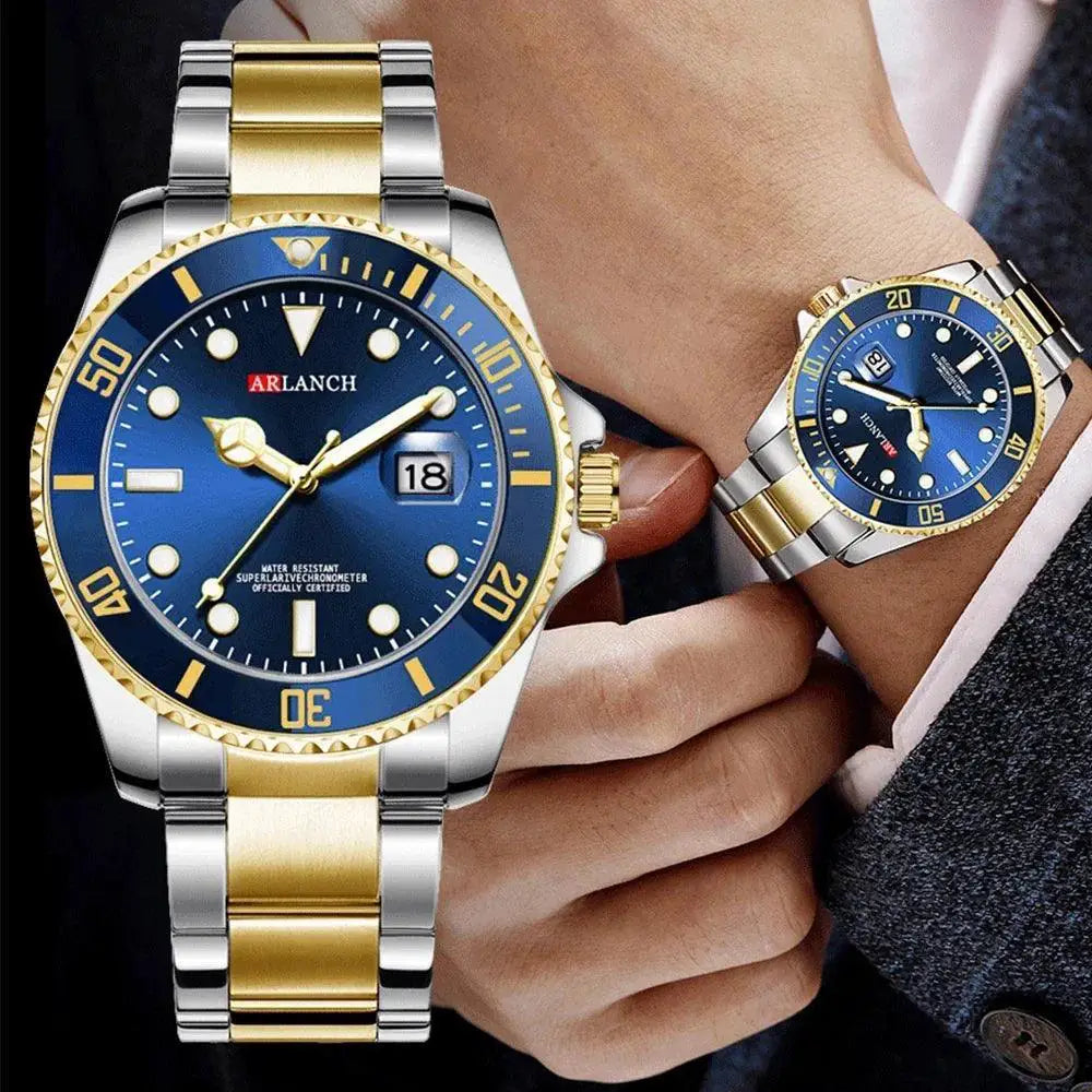 Stainless Steel Waterproof Mens Watch Luxury Timepiece