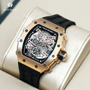 Elegant TSAR BOMBA Men's Waterproof Automatic Skeleton Watch