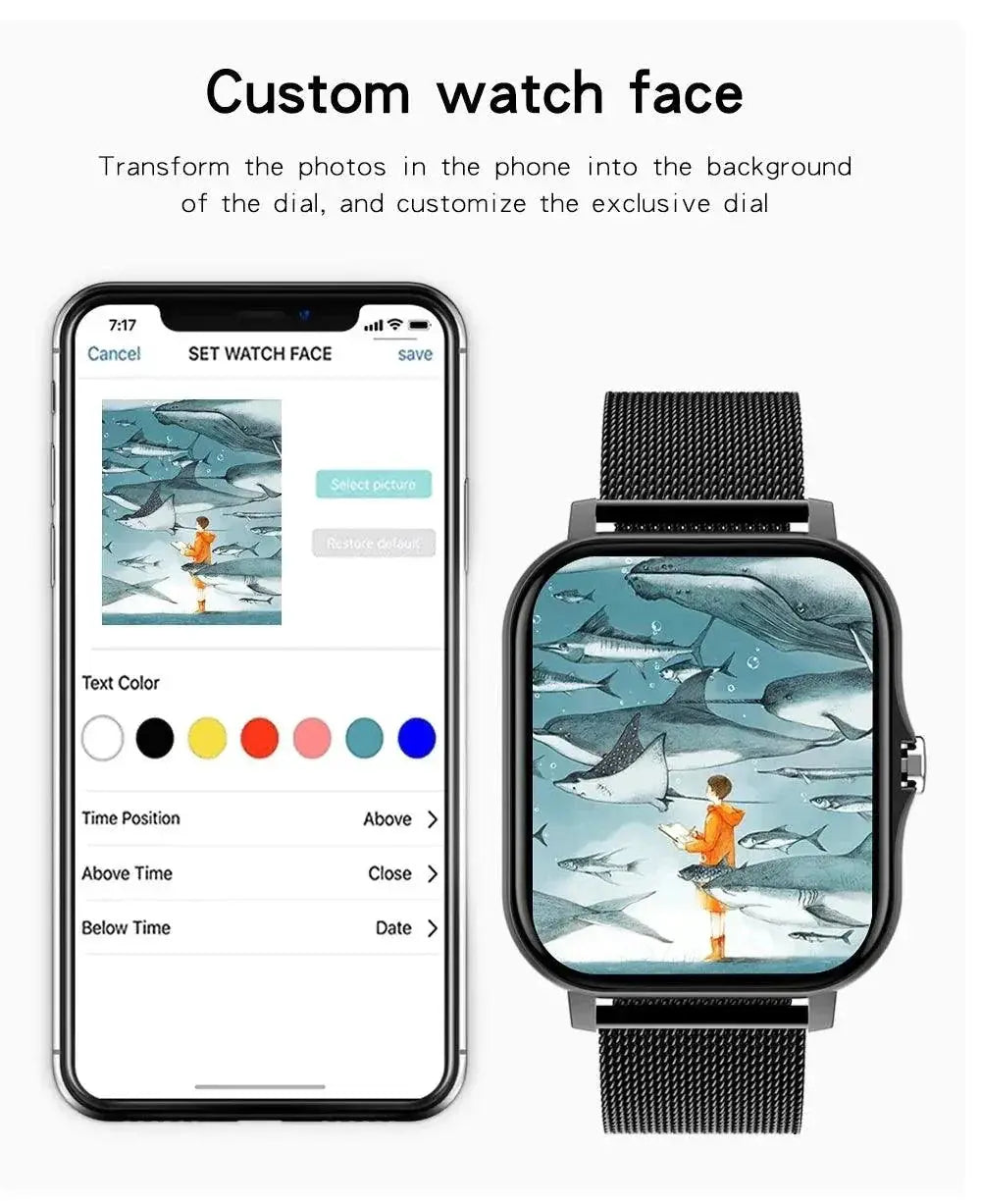 Elegant Waterproof Fitness Tracker With Bluetooth Calling