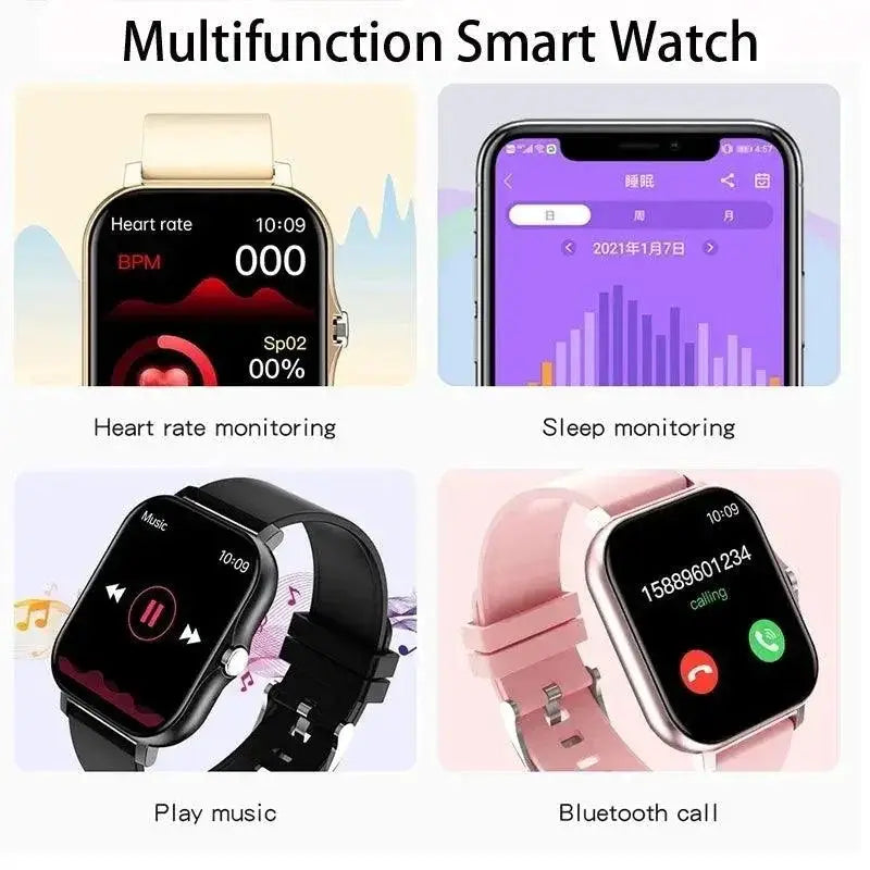 Elegant Waterproof Fitness Tracker With Bluetooth Calling