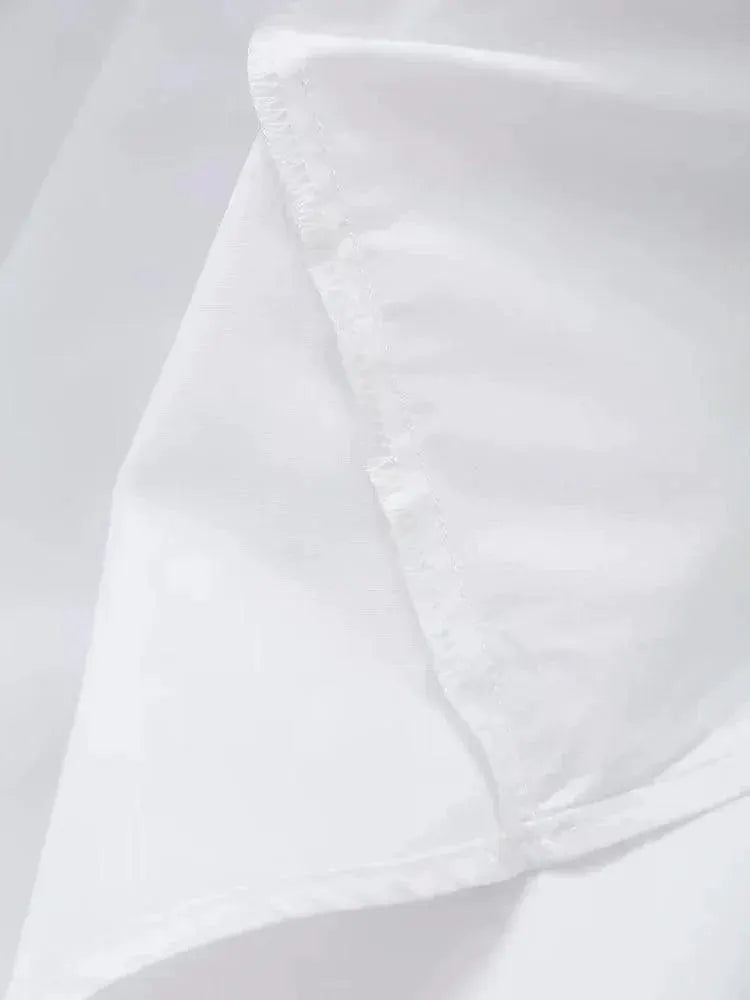 Elegant White Backless Midi Dress Summer Fashion Statement