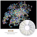 Elegant White Nail Art Pearl And Rhinestone Manicure Kit Set