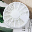 Elegant White Nail Art Pearl And Rhinestone Manicure Kit Set