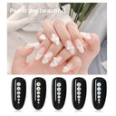 Elegant White Nail Art Pearl And Rhinestone Manicure Kit Set