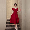 Elegant White Off-Shoulder Evening Dress Stylish Event Attire