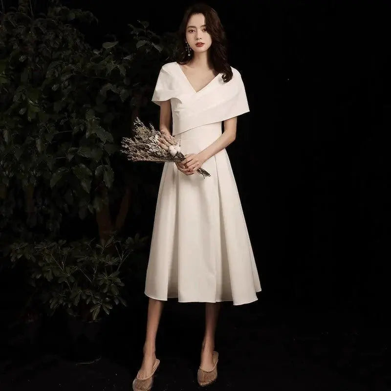 Elegant White Off Shoulder Evening Dress For Special Events