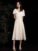 Easy-Care Off-Shoulder Dress for Women