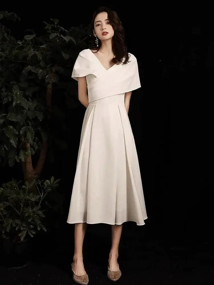 Elegant White Off Shoulder Evening Dress For Special Events