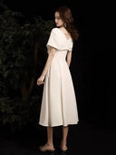 Easy-Care Off-Shoulder Dress for Women