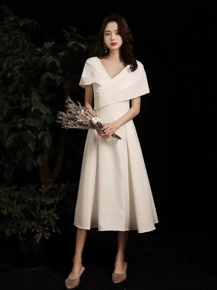 Elegant White Off Shoulder Evening Dress For Special Events